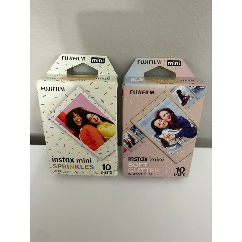 Fujifilm Instax Mini Film 20 Sheets Sprinkles Soft Glitter Bundle NWT